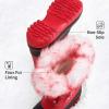 DREAM PAIRS Girls Boys Snow Boots Water-Resistant Outdoor Warm Cozy Anti-Slip Mid Calf Faux Fur Lining Winter Shoes for Little/Big Kids(Red/Black)