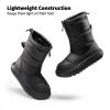 DREAM PAIRS Girls Boys Snow Foldable Boots Shaft Lightweight Mid Calf Winter Shoes for Little/Big Kid