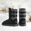 DREAM PAIRS Girls Boys Winter Boots Faux Fur Lined Mid Calf Kids Snow Tall Shoes FuzzyChic Kid’s Buckle for Little Kid/Big Kid(Black)