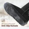 DREAM PAIRS Girls Boys Winter Boots Faux Fur Lined Mid Calf Kids Snow Tall Shoes FuzzyChic Kid’s Buckle for Little Kid/Big Kid(Black)