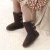 DREAM PAIRS Girls Boys Winter Boots Faux Fur Lined Mid Calf Kids Snow Tall Shoes FuzzyChic Kid’s Buckle for Little Kid/Big Kid(Brown)