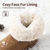 DREAM PAIRS Girls Boys Winter Boots Faux Fur Lined Mid Calf Kids Snow Tall Shoes FuzzyChic Kid’s Buckle for Little Kid/Big Kid(Chesnut)