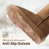 DREAM PAIRS Girls Boys Winter Boots Faux Fur Lined Mid Calf Kids Snow Tall Shoes FuzzyChic Kid’s Buckle for Little Kid/Big Kid(Chesnut)