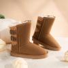 DREAM PAIRS Girls Boys Winter Boots Faux Fur Lined Mid Calf Kids Snow Tall Shoes FuzzyChic Kid’s Buckle for Little Kid/Big Kid(Light Brown)