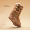 DREAM PAIRS Girls Boys Winter Boots Faux Fur Lined Mid Calf Kids Snow Tall Shoes FuzzyChic Kid’s Buckle for Little Kid/Big Kid(Light Brown)
