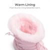 DREAM PAIRS Girls Boys Winter Snow Boots, Slip Resistant Faux Fur Lined, Windproof Warm Slip-On Boots for Kids(Pink)