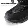 DREAM PAIRS Girls Snow Boots Warm Cozy Anti-Slip Lightweight Mid Calf Faux Fur Lining Winter Shoes for Little/Big Kids(Black)
