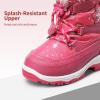 DREAM PAIRS Girls Toddler Snow Boots Slip Resistant Faux Fur Lined Mid Calf Little Kids Winter Shoes(Rose Red)