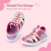 DREAM PAIRS Toddler Boys Girls Sport Sandals Cute Breathable Lightweight Outdoor Play Casual Closed Toe Hook and Loop for Toddlers & Little Kids(Pink)