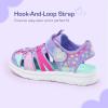 DREAM PAIRS Toddler Boys Girls Sport Sandals Cute Breathable Lightweight Outdoor Play Casual Closed Toe Hook and Loop for Toddlers & Little Kids(Purple)
