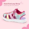 DREAM PAIRS Toddler Boys Girls Sport Sandals Cute Breathable Lightweight Outdoor Play Casual Closed Toe Hook and Loop for Toddlers & Little Kids(Pink)