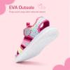 DREAM PAIRS Toddler Boys Girls Sport Sandals Cute Breathable Lightweight Outdoor Play Casual Closed Toe Hook and Loop for Toddlers & Little Kids(Pink)