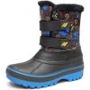 DREAM PAIRS Boys Girls Snow Boots Water-Resistant Outdoor Sport Warm Cozy Anti-Slip Cute Ankle Winter Shoes for Toddler/Little/Big Kid(Black/Royal)