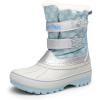 DREAM PAIRS Boys Girls Snow Boots Water-Resistant Outdoor Sport Warm Cozy Anti-Slip Cute Ankle Winter Shoes for Toddler/Little/Big Kid(Light Blue/White)