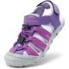 DREAM PAIRS Boys Girls Summer Outdoor Athletic Sport Sandals Hiking Beach Casual Closed Toe Adjustable Multicolor for Toddler/Little/Big Kids(All Purple)