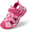DREAM PAIRS Boys Girls Summer Outdoor Athletic Sport Sandals for Little/Big Kid(Hot Pink/Pink)