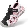 DREAM PAIRS Boys Girls Summer Outdoor Athletic Sport Sandals for Little/Big Kid(Pink/Black)