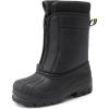 DREAM PAIRS Boys Girls Waterproof Winter Snow Boots(Black/Neon/Green)