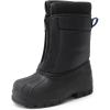 DREAM PAIRS Boys Girls Waterproof Winter Snow Boots(Black/Royal)