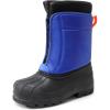 DREAM PAIRS Boys Girls Waterproof Winter Snow Boots(Royal/Blue/Orange)