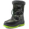 DREAM PAIRS Boys Snow Boots Camouflage Slip Resistant Faux Fur Lined Winter Shoes for Little/Big Kid(Camo/Green)