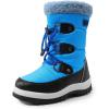 DREAM PAIRS Boys Snow Boots Camouflage Slip Resistant Faux Fur Lined Winter Shoes for Little/Big Kid(Royal Blue)