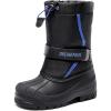 DREAM PAIRS Boys & Girls Mid Calf Water-Resistant Winter Snow Boots for Toddler/Little/Big Kid(Black/Royal)
