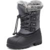 DREAM PAIRS Boys & Girls Waterproof Winter Snow Boots for Little Kid/Big Kid(Grey)