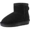 DREAM PAIRS Girls Boys Boots Kids Winter Ankle Faux Fur Lined Snow Shoes FuzzyClassic Kid’s Low Boot for Toddler/Little Kid/Big Kid(Black)