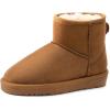 DREAM PAIRS Girls Boys Boots Kids Winter Ankle Faux Fur Lined Snow Shoes FuzzyClassic Kid’s Low Boot for Toddler/Little Kid/Big Kid(Camel)