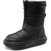 DREAM PAIRS Girls Boys Snow Foldable Boots Shaft Lightweight Mid Calf Winter Shoes for Little/Big Kid
