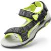 DREAM PAIRS Kids Adventurous Light-Weight Adjustable Straps Summer Sandals (Toddler/Little Kid/Big Kid)(Grey/Green)