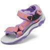 DREAM PAIRS Kids Adventurous Light-Weight Adjustable Straps Summer Sandals (Toddler/Little Kid/Big Kid)(Lavender/Orange)