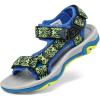 DREAM PAIRS Kids Adventurous Light-Weight Adjustable Straps Summer Sandals (Toddler/Little Kid/Big Kid)(Royal/Neon/Green)