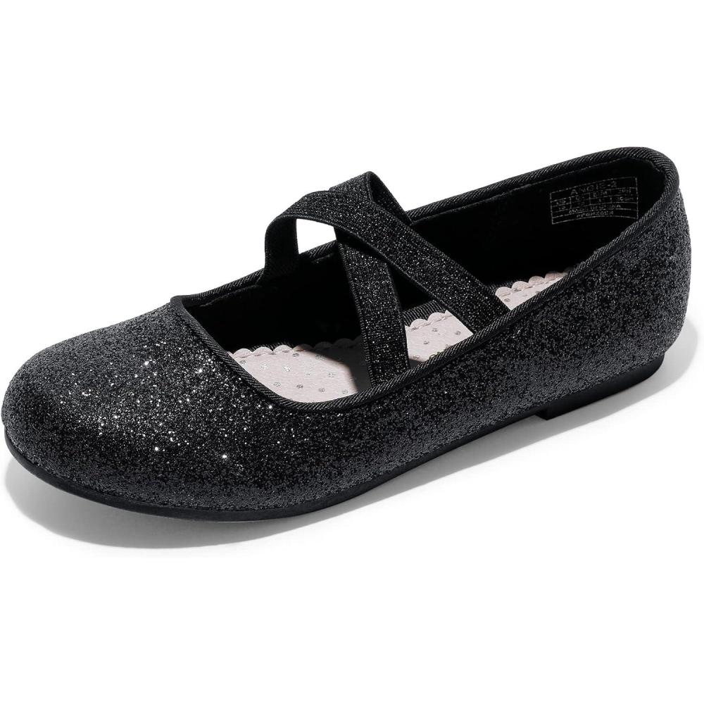 imageDREAM PAIRS Girls Ballerina Dress Shoes Mary Jane FlatsBlack