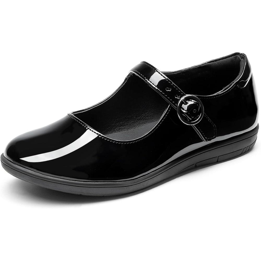 imageDREAM PAIRS Girls Mary Jane Flats School Uniform Dress ShoesBlackPatentPu