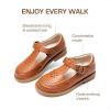DREAM PAIRS Girl Mary Jane Dress Shoes – Ballet Flats for Girl School Uniform Shoes for Toddler Little Girls(Brown)