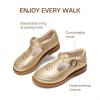 DREAM PAIRS Girl Mary Jane Dress Shoes – Ballet Flats for Girl School Uniform Shoes for Toddler Little Girls(Gold)
