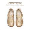 DREAM PAIRS Girl Mary Jane Dress Shoes – Ballet Flats for Girl School Uniform Shoes for Toddler Little Girls(Gold)