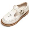 DREAM PAIRS Girl Mary Jane Dress Shoes – Ballet Flats for Girl School Uniform Shoes for Toddler Little Girls(White)