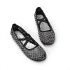 DREAM PAIRS Girls Ballerina Dress Shoes Mary Jane Flats(Black-sheer)