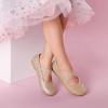 DREAM PAIRS Girls Ballerina Dress Shoes Mary Jane Flats(Gold)