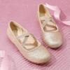 DREAM PAIRS Girls Ballerina Dress Shoes Mary Jane Flats(Gold)