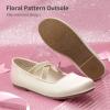 DREAM PAIRS Girls Ballerina Dress Shoes Mary Jane Flats(Ivory-satin)