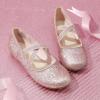 DREAM PAIRS Girls Ballerina Dress Shoes Mary Jane Flats(Pink)