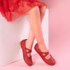 DREAM PAIRS Girls Ballerina Dress Shoes Mary Jane Flats(Red)