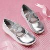DREAM PAIRS Girls Ballerina Dress Shoes Mary Jane Flats(Silver-metallic)