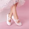 DREAM PAIRS Girls Ballerina Dress Shoes Mary Jane Flats(White)