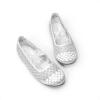 DREAM PAIRS Girls Ballerina Dress Shoes Mary Jane Flats(White-sheer)