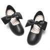 DREAM PAIRS Girls Ballerina Flats Mary Jane Front Bow Dress Shoes(Black)